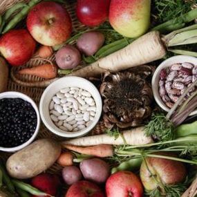 legumes e verduras para a dieta mediterránea